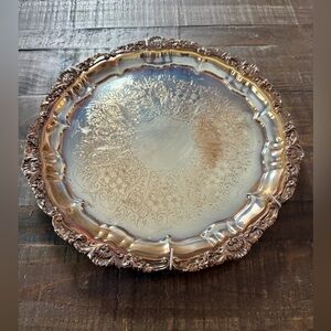 Elegant Silver Plated Serving Tray